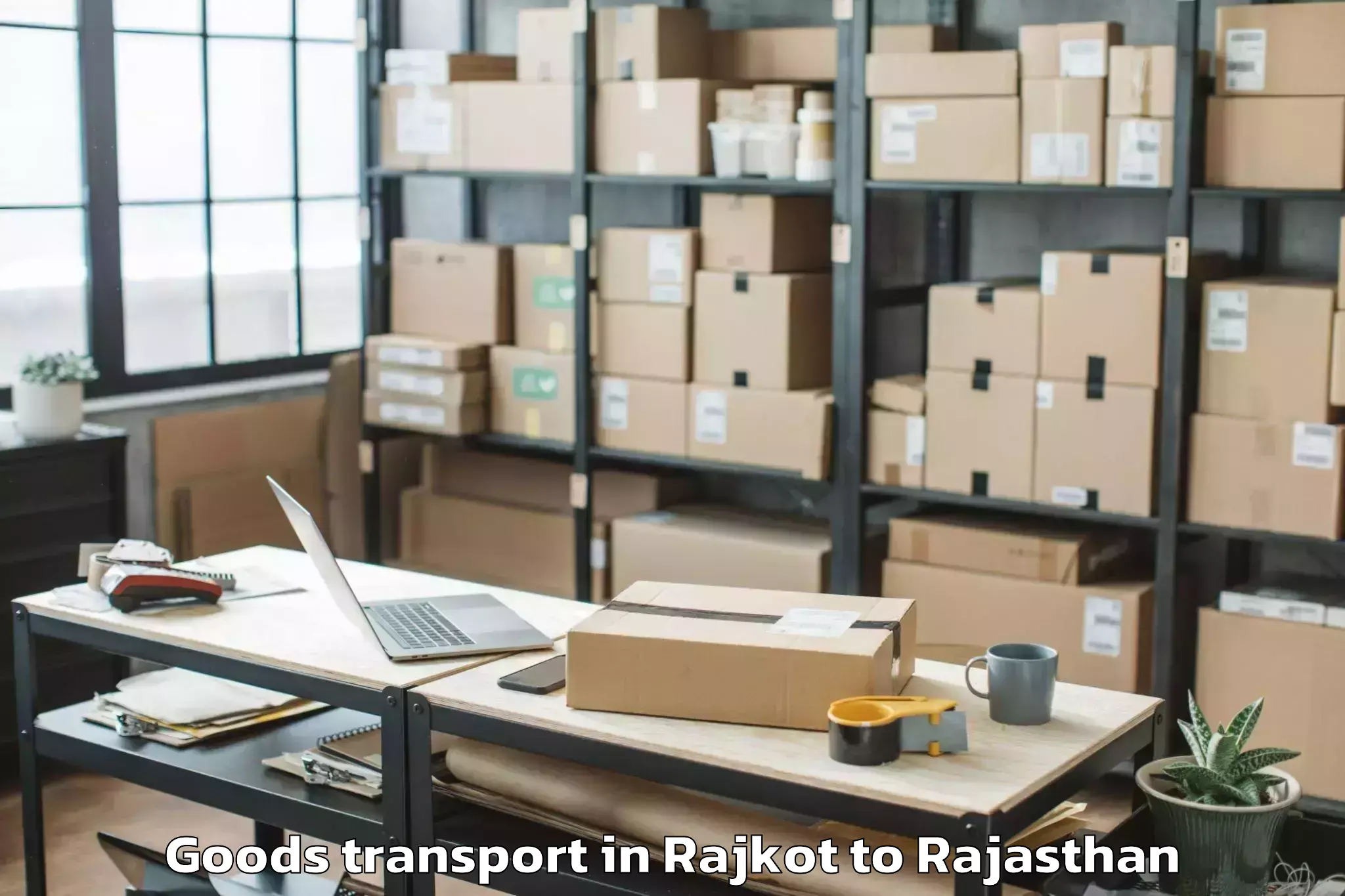 Professional Rajkot to Chomu Goods Transport